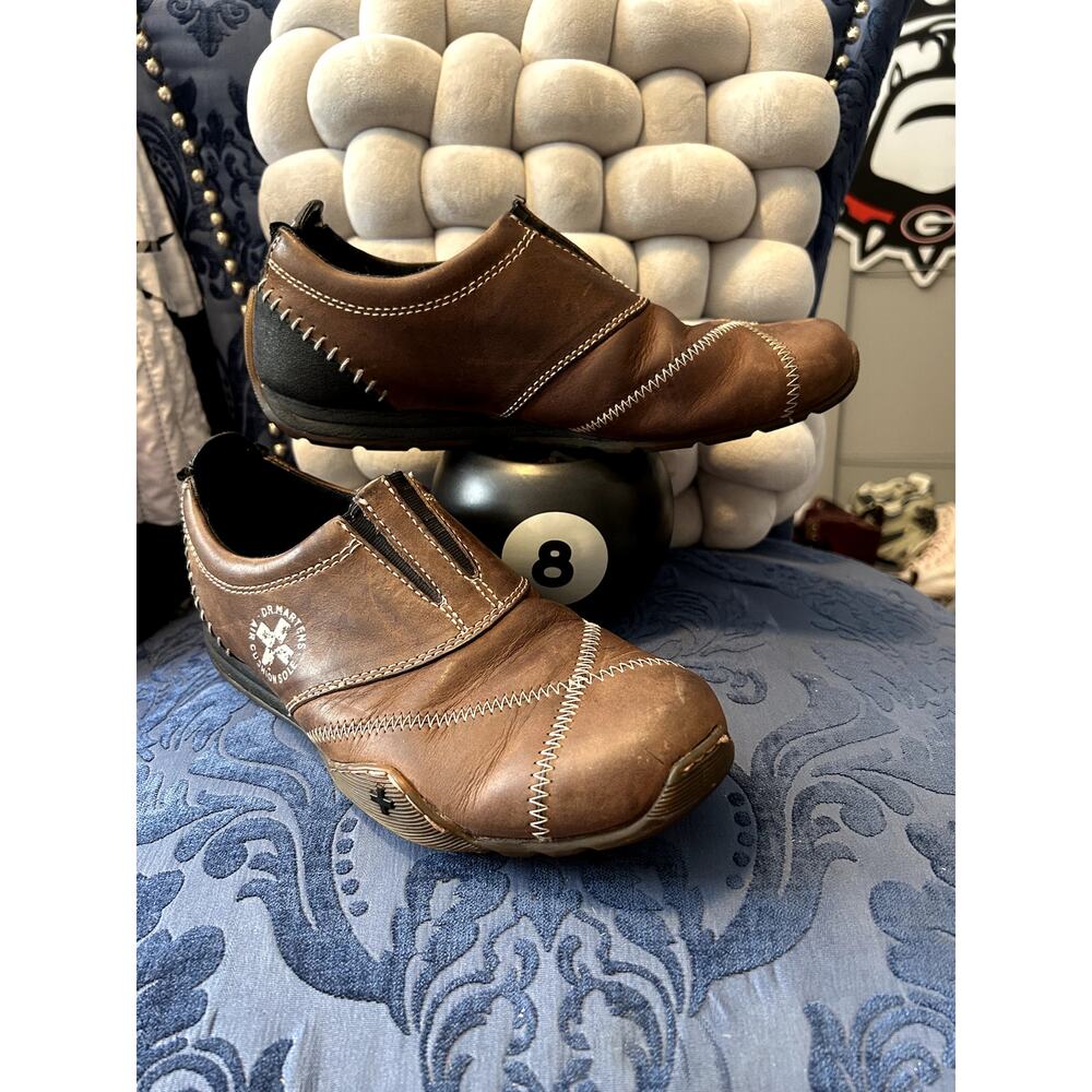 Vintage Dr Martens Mens Brown Slip On Sneaker size 8/EU 41